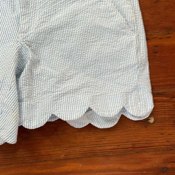 Lily Pulitzer Buttercup seersucker striped scalloped hem flat front shorts sz 2 - Picture 3 of 6